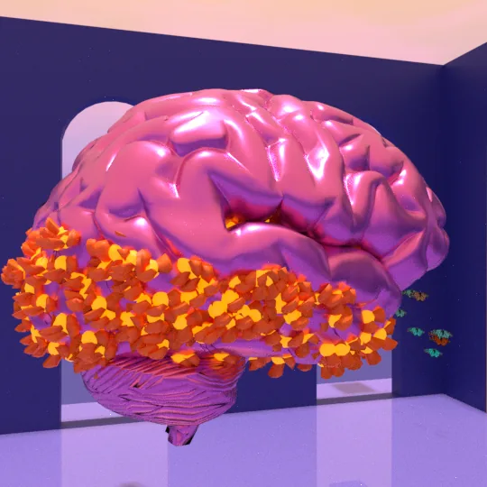 3D rendered human brain — medical visualisation