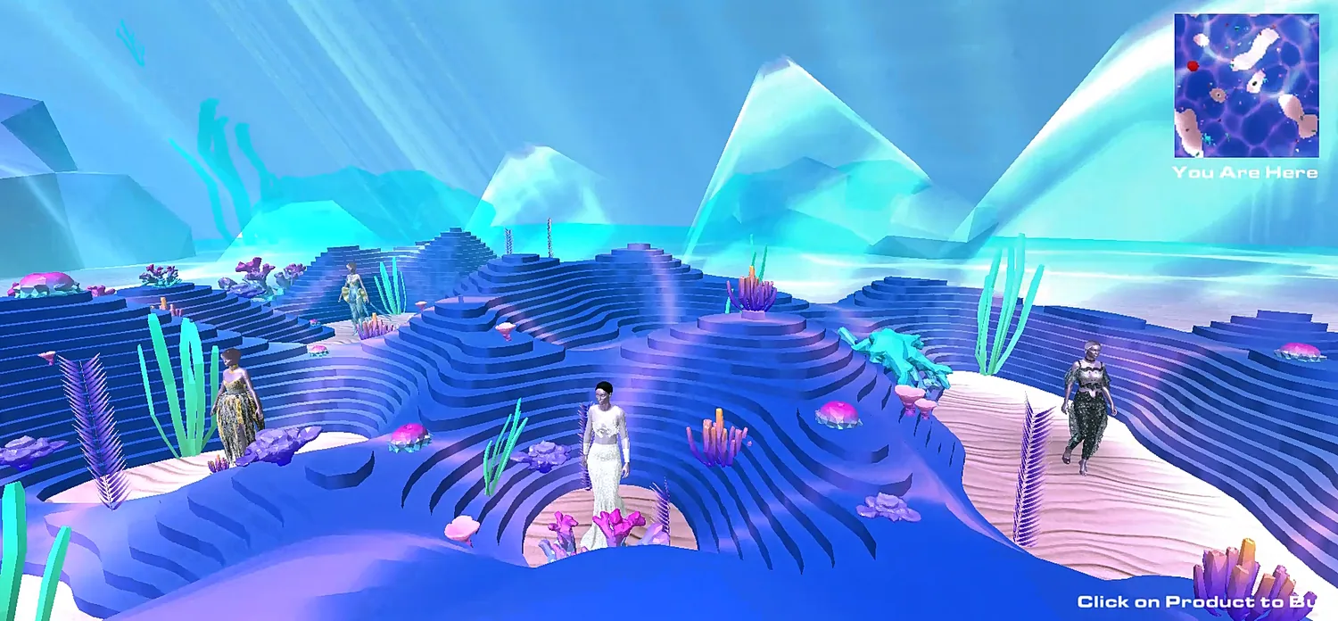 Fashion XR community — virtual runway in Atlantis environment